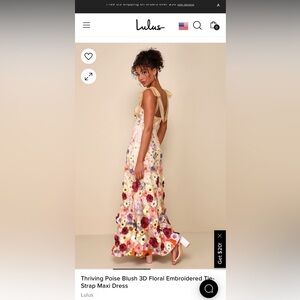 Lulus floral embroidered dress